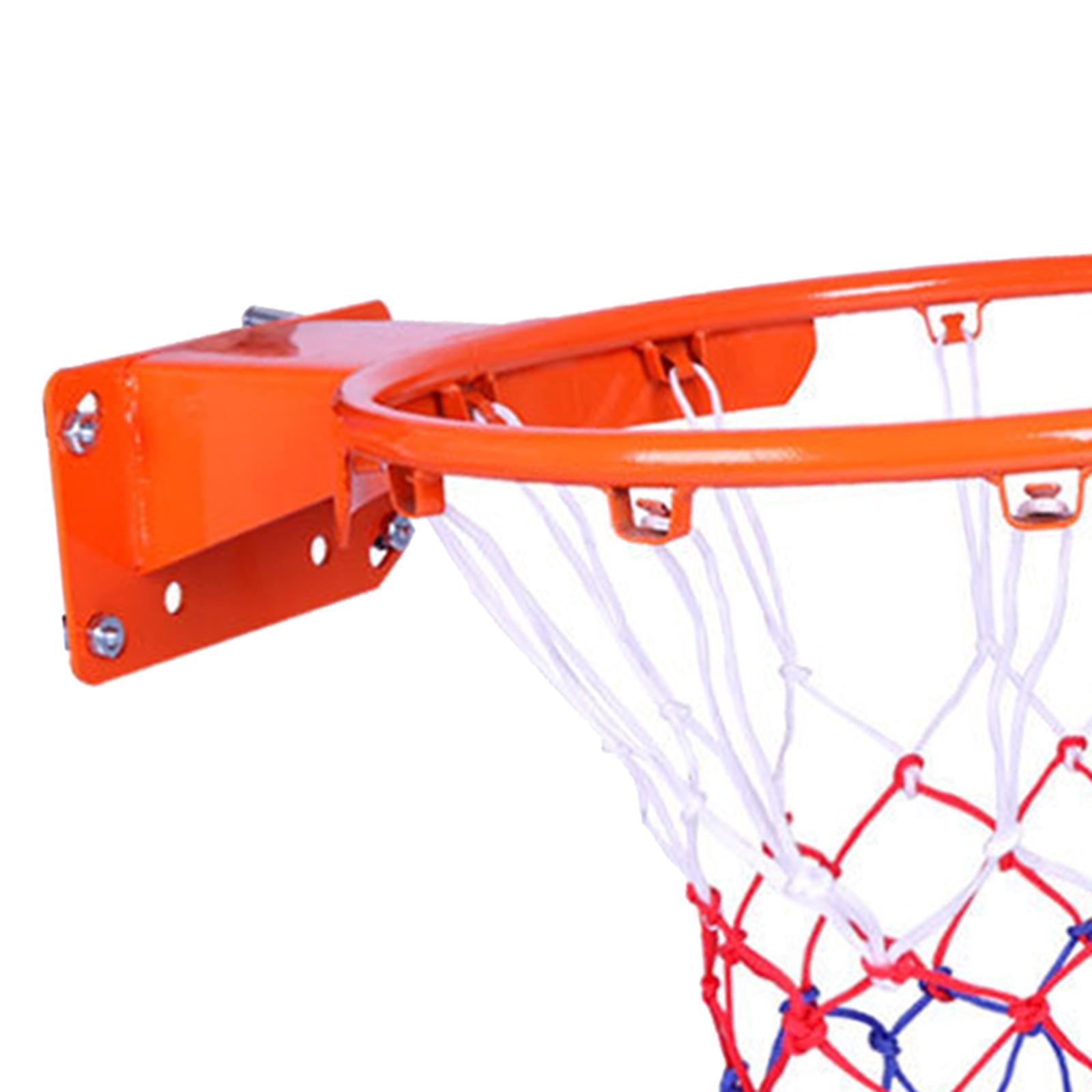 Basketball Hoop Set Wall Mounted Steel Frame Basketball Rim Outdoor Games