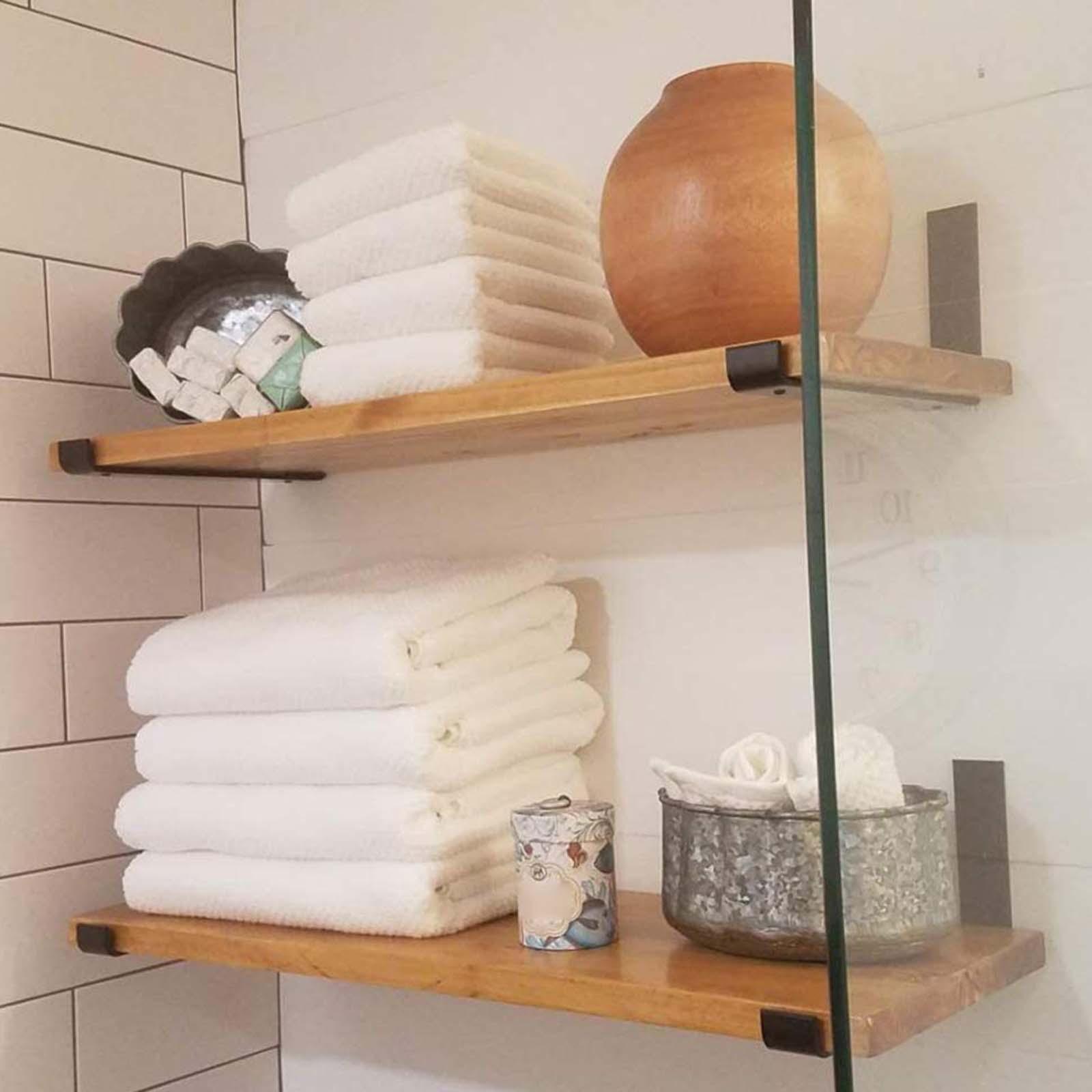 Shelf Brackets Corner Brace L Shaped Modern Metal Wall Mounted Shelf Support for Home Farmhouse Restaurant DIY Storage Floating Shelf Office