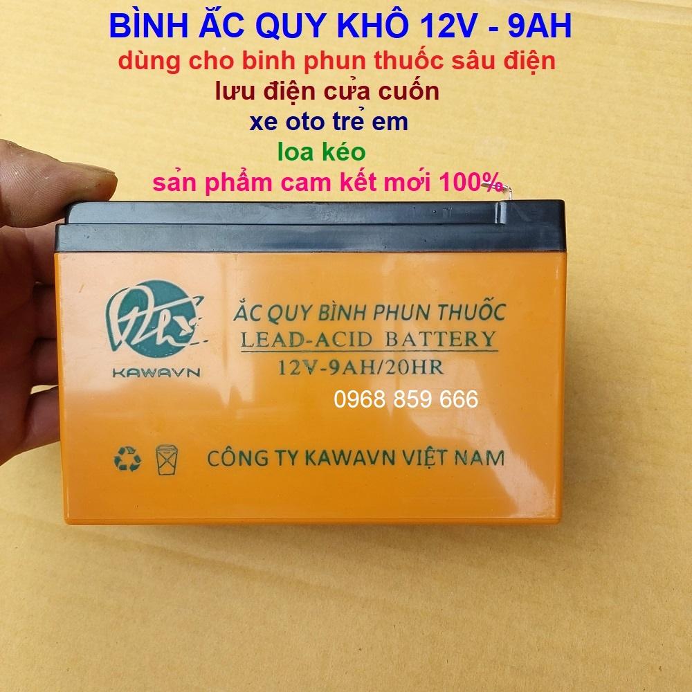 bình ắc quy khô 12v 9a -loại tốt