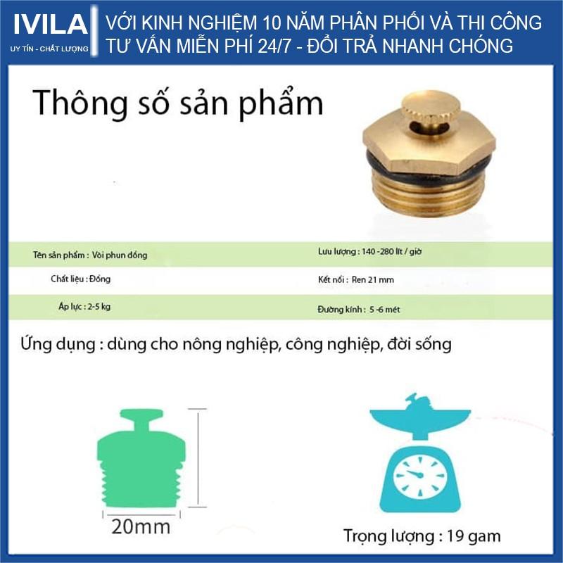 Béc phun sương bằng đồng nguyên chất hình cánh quạt  bán kính lên tới 6-8 mét 206789