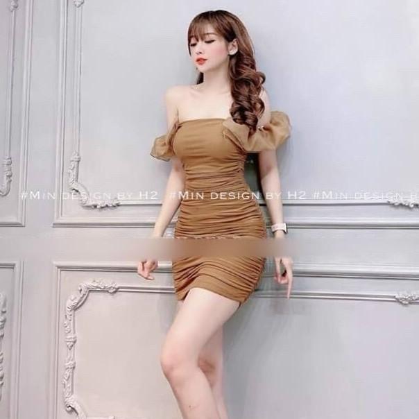 Váy đầm nữ body hai dây kiểu cúp ngực AM