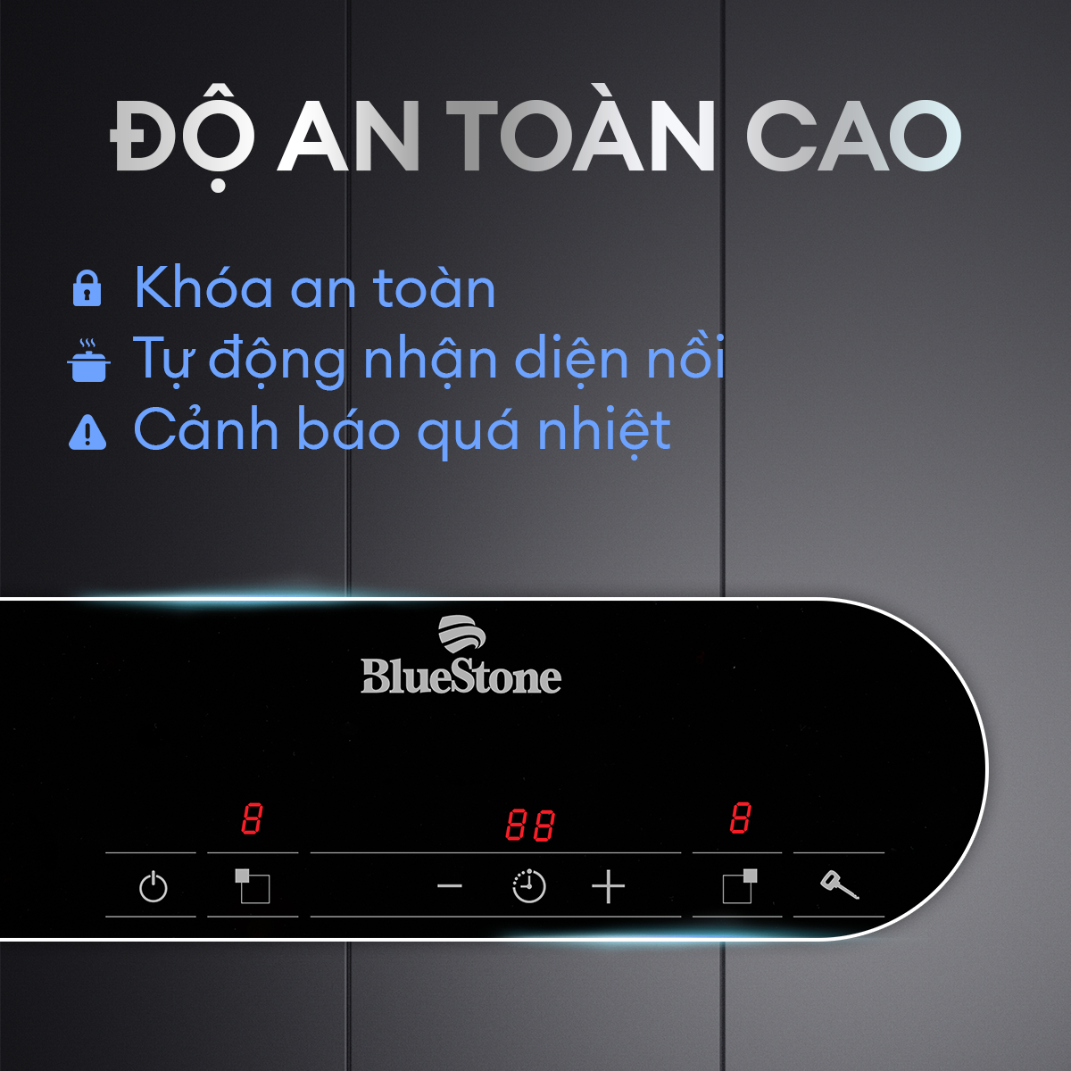 [Độc quyền online] Bếp Từ Đôi BlueStone ICB-6819 4000W - Miễn phí lắp đặt, cắt đá HCM, HN, Đồng Nai, Bình Dương - Bảo hành 2 năm