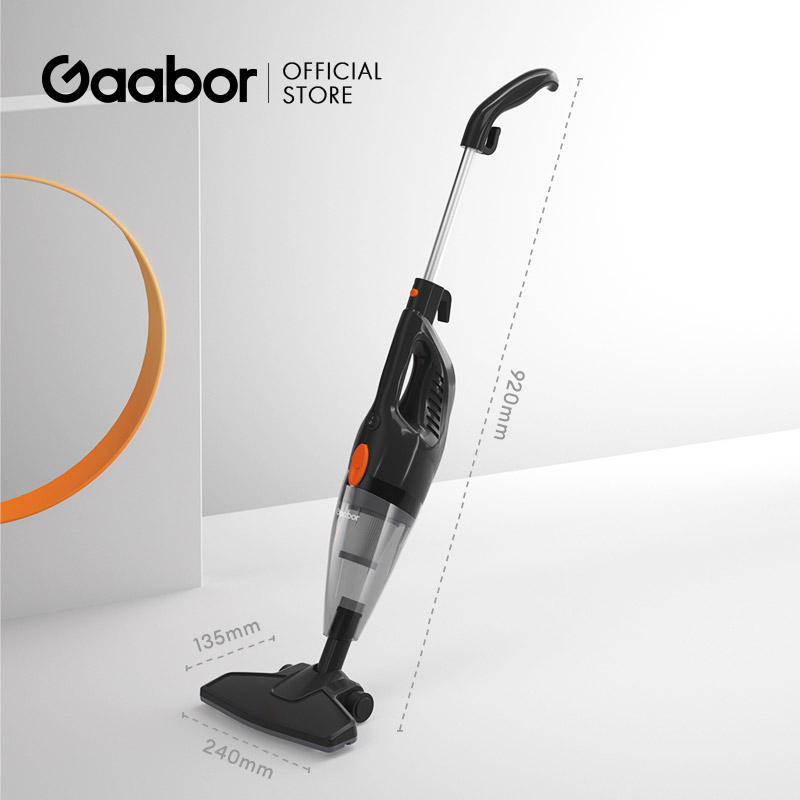 Máy hút bụi 2in1 GAABOR GVCW-M15AS lực hút siêu mạnh 16000PA chổi quét 90 độ có bánh lăn - Hàng chính hãng