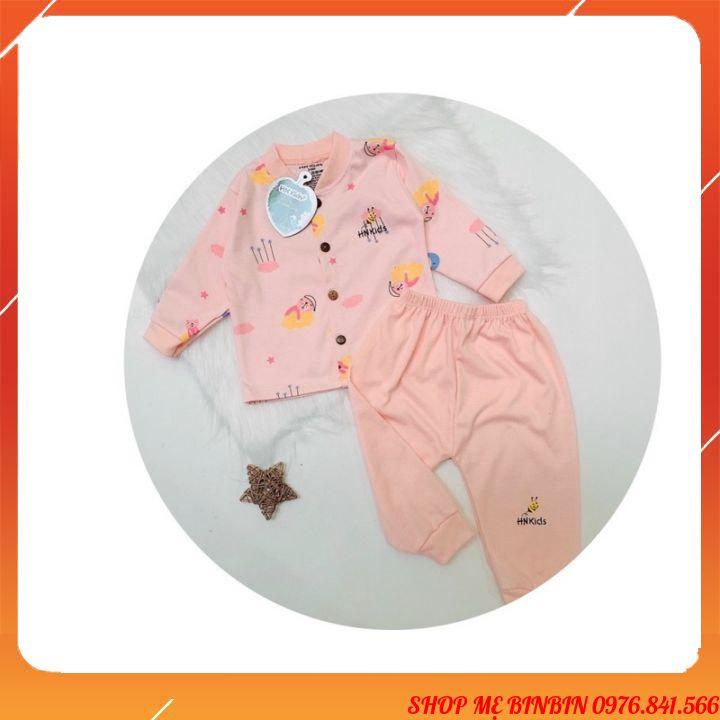 Bộ dài tay thu đông chất nỉ HNKIDS cho bé trai bé gái từ sơ sinh tới 1 2 3 4 5 6 7 8 9 10 11 12 13 14 15 16 17 18 tháng