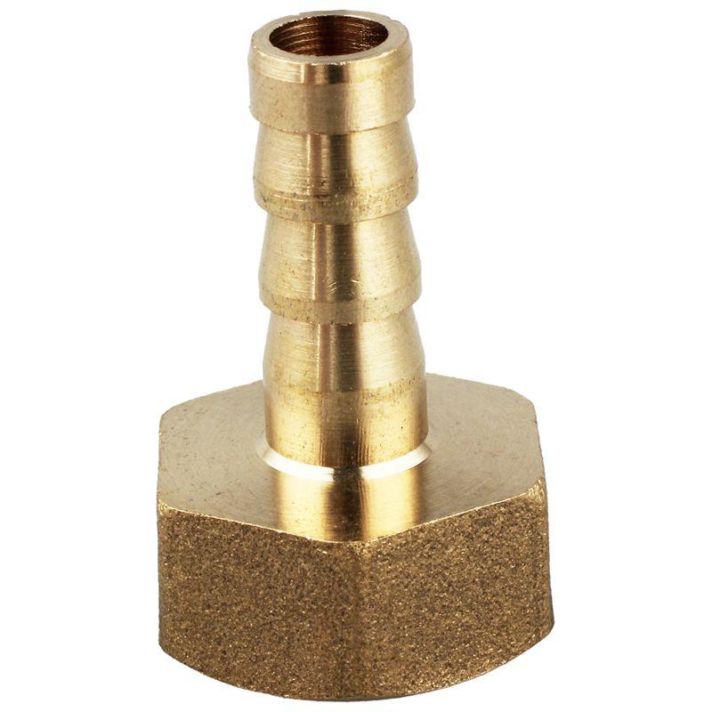 8mm Hose Brass Straight Barb Barbed Connector 3/8&quot; PT Female Thread