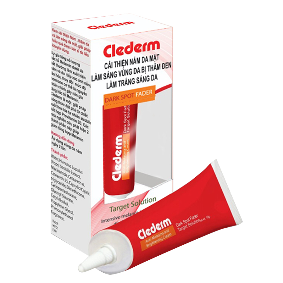 Kem Hỗ Trợ Hỗ Trợ Trị Nám Làm Trắng Da, Làm Sáng Da Bị Thâm Đen Clederm Anti Melasma (10g)