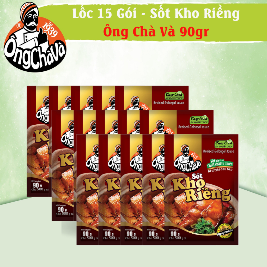 Lốc 15 Gói Sốt Kho Riềng Ông Chà Và 90g