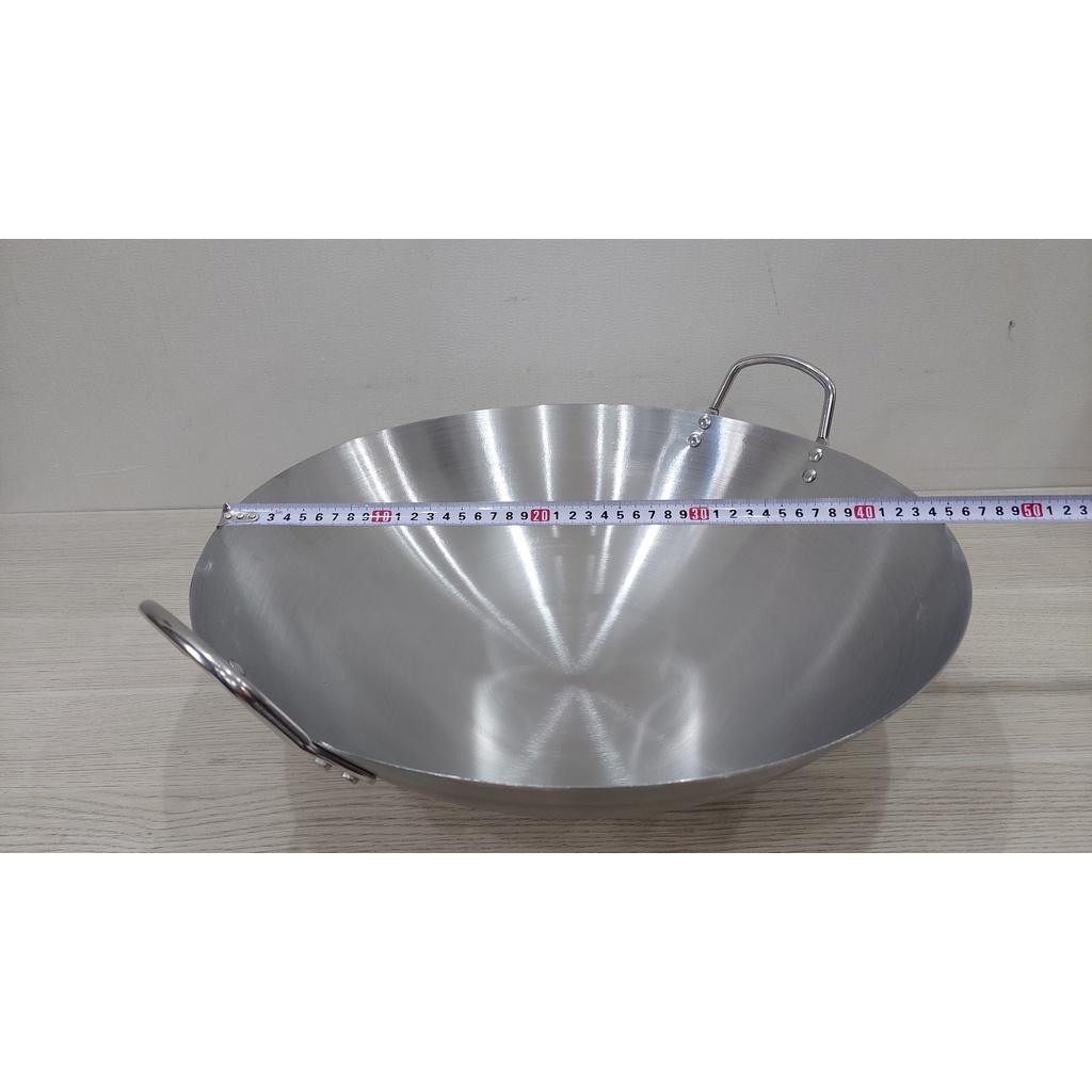 Chảo inox cao cấp 2 quai nhám size 40cm, 45cm chuyên dùng nhà hàng