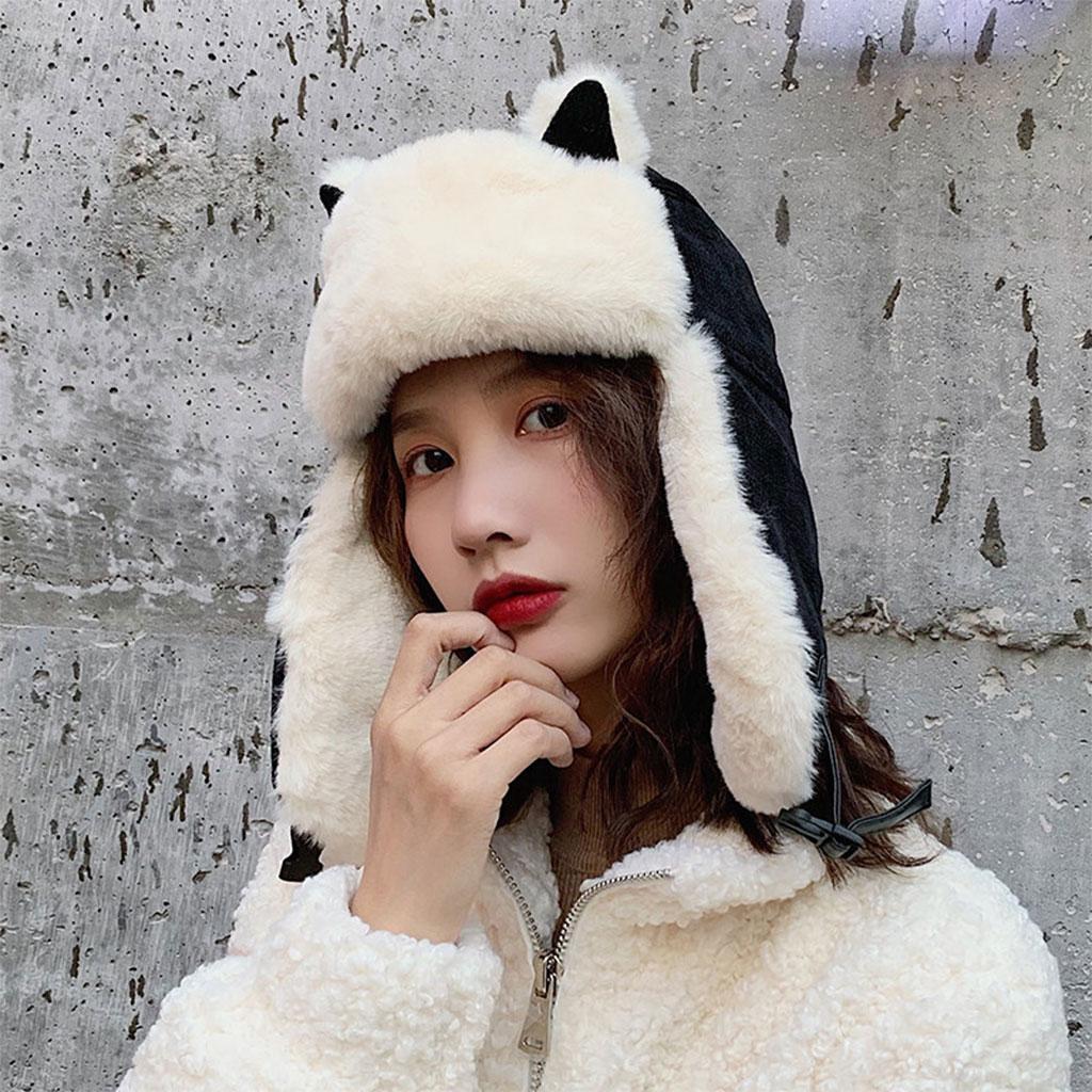 Winter Trapper Bomber Hat Windproof Ushanka Snow Men Hat for Hiking
