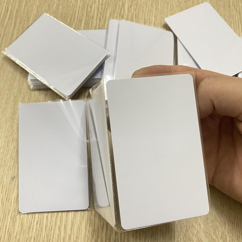 thẻ nfc ntag215 dùng tạo thẻ metabank, giả lập Amiibo, thẻ cá nhân thông minh màu trắng kích thước 85.5 x 54 x 0.86mm