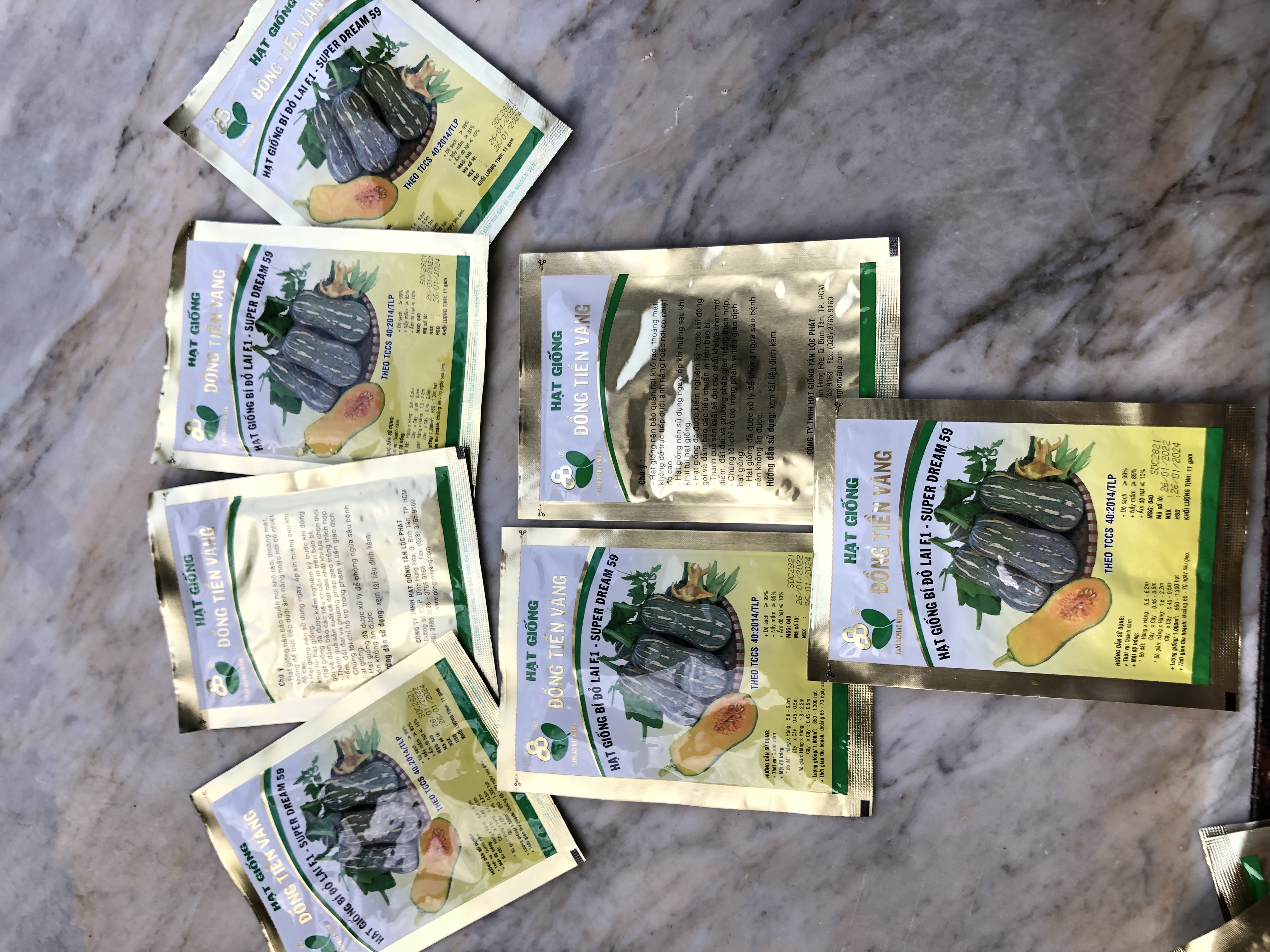 Hạt giống bí đỏ super Dream 59 goi 11gr