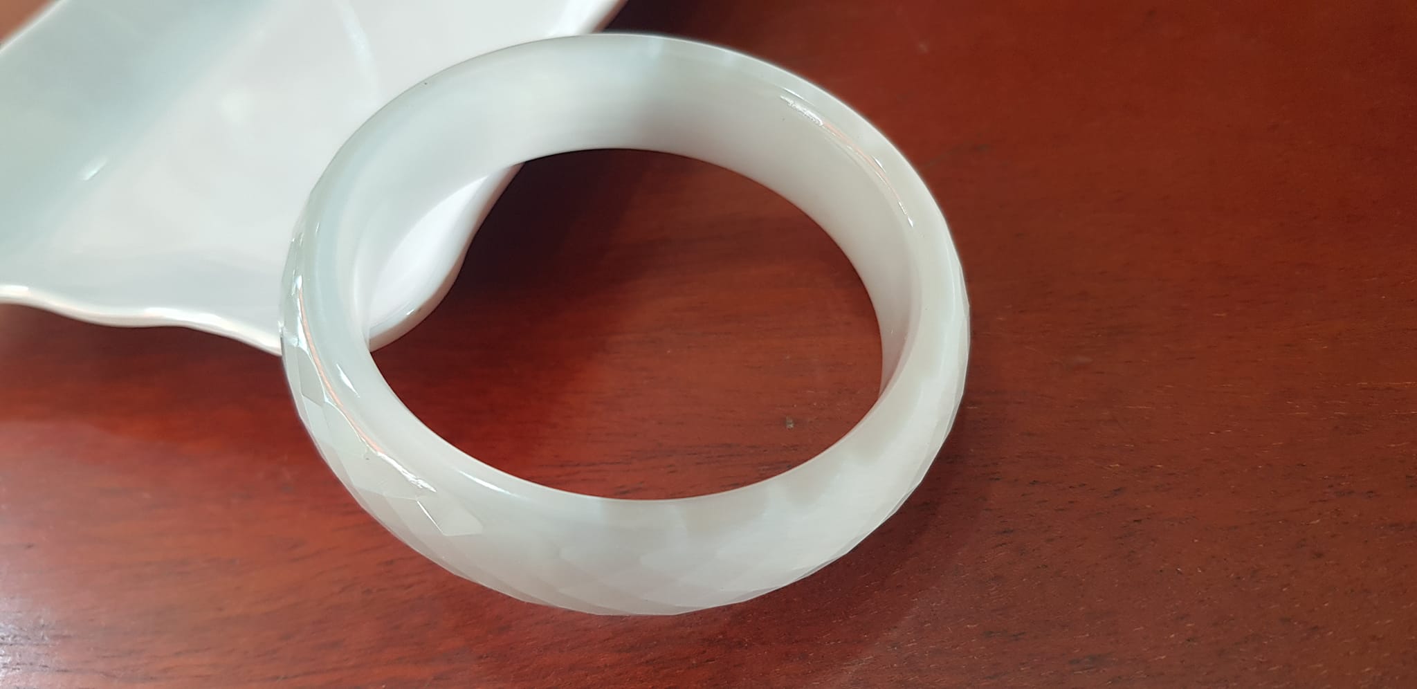 Vòng tay nữ Bản Hẹ đá mắt mèo giác trắng mới đẹp Vòng Ni 54mm x Cao 15mm x dầy 7mm Nữ mệnh kim mệnh thuỷ nặng 50kg - 55kg đeo ạ