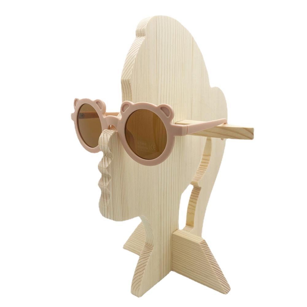 Mới Hoạt Hình Đáng Yêu Kính Mát Trẻ Em Hình Gấu Khung Bé Gái Trẻ Em Kính Chống Nắng Tròn Đường Đánh Bé Trai Mắt Kính Dễ Thương Sắc Thái