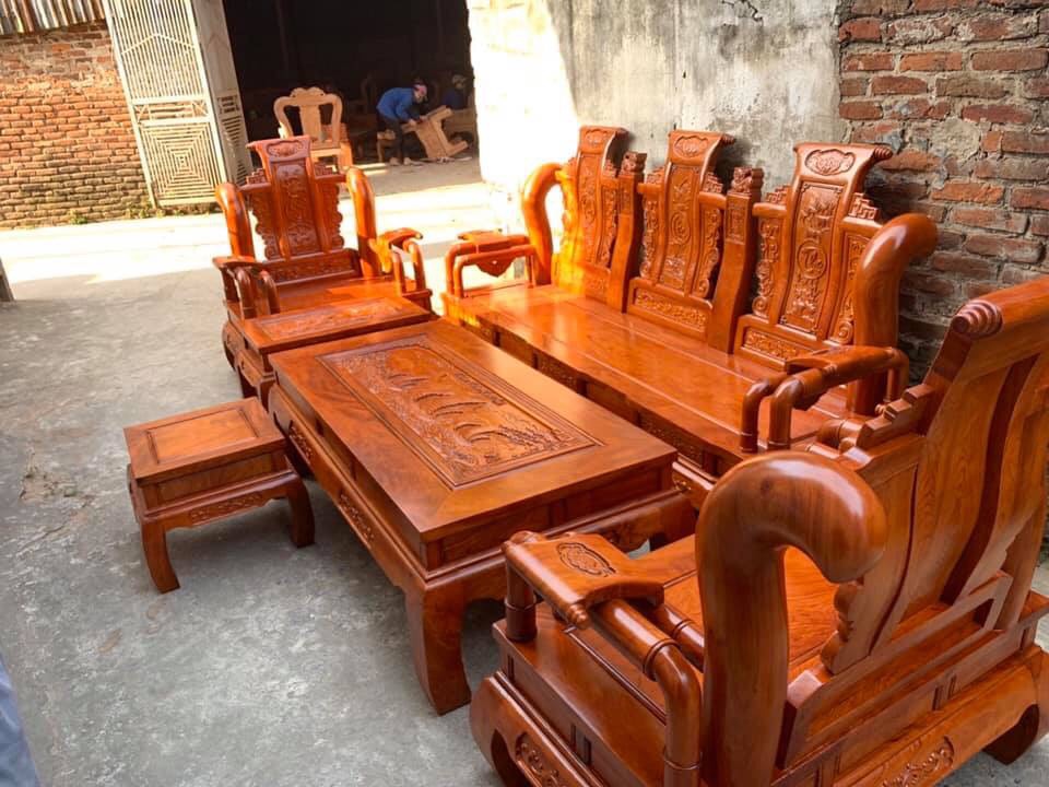 Bộ bàn ghế Tần Thủy Hoàng gỗ hương