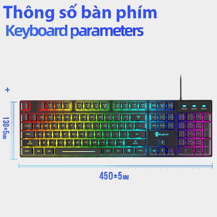 Bộ chuột bàn phím máy tính Coputa chuột bàn phím giả cơ Gaming có dây Full LED RGB T6