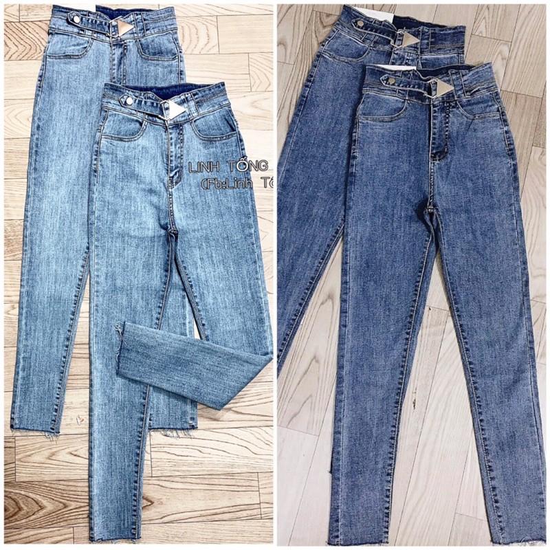 QUẦN JEANS ÔM CẠP SIÊU CAO co giãn tốt- hình shop chụp thật