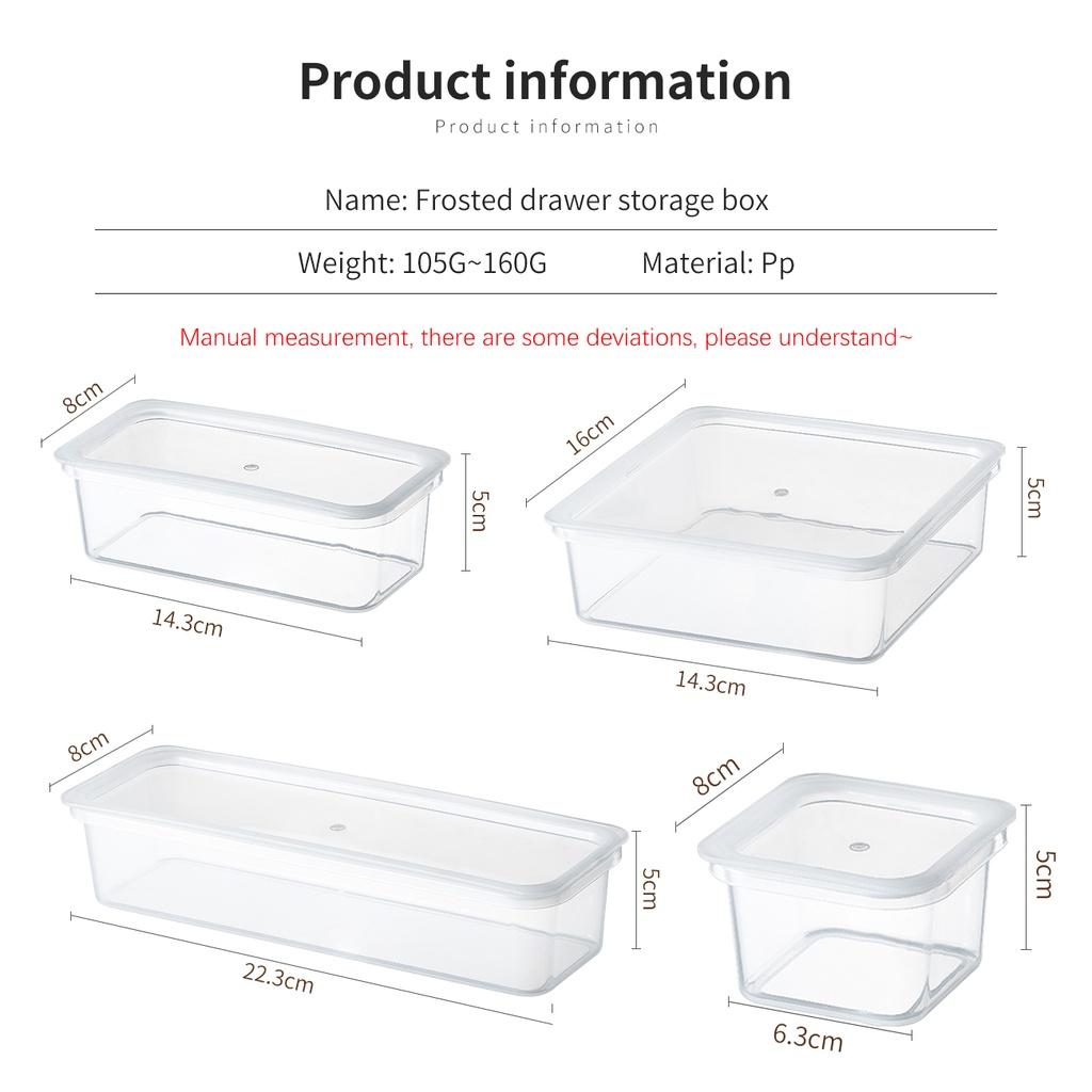 PP Transparent Multifunctional Drawer Storage Box Organizer