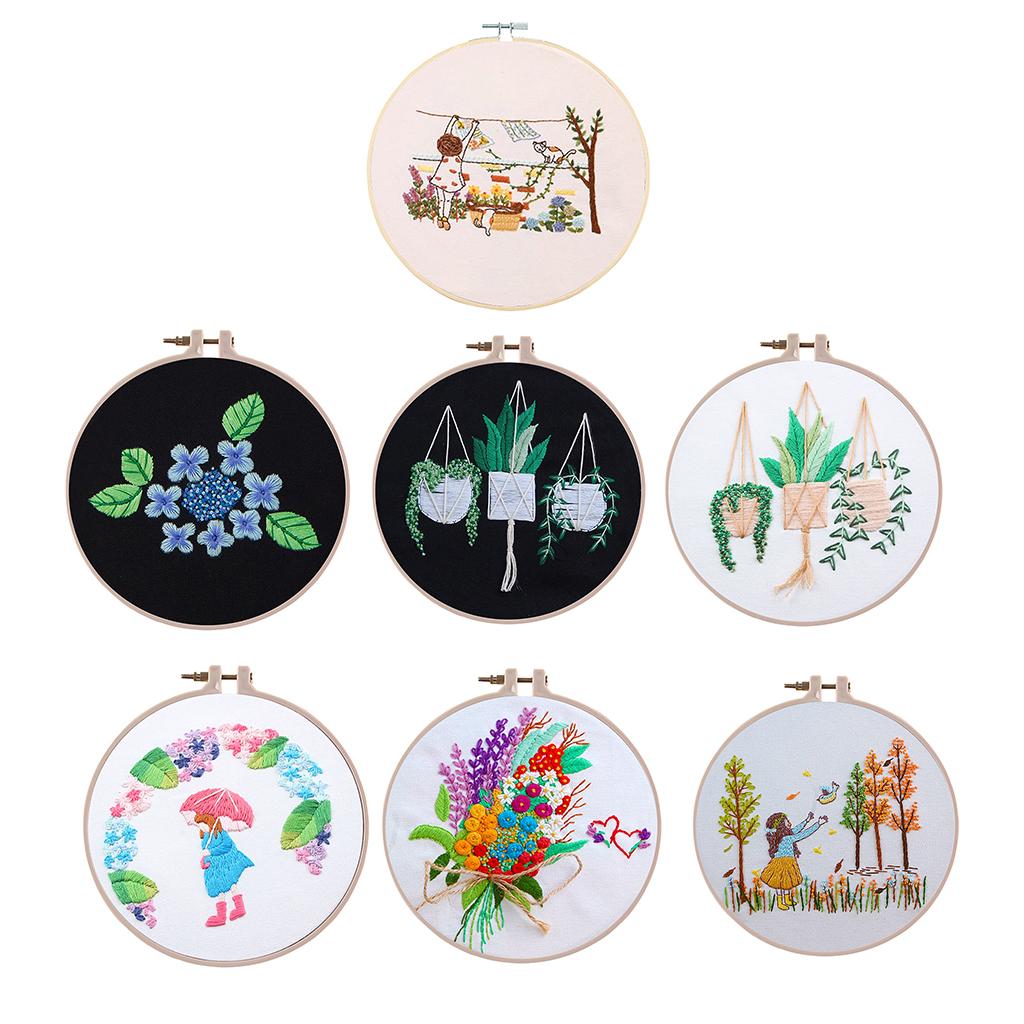Cross Stitch Embroidery Starter Kit with Pattern DIY Needlework Crafts