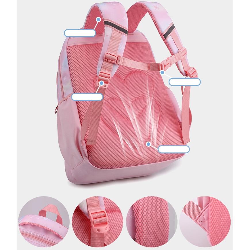Balo học sinh cấp 1 vải cao cấp chống nước màu pastel dễ thương đi học tiểu học cho bé trai gái 2263
