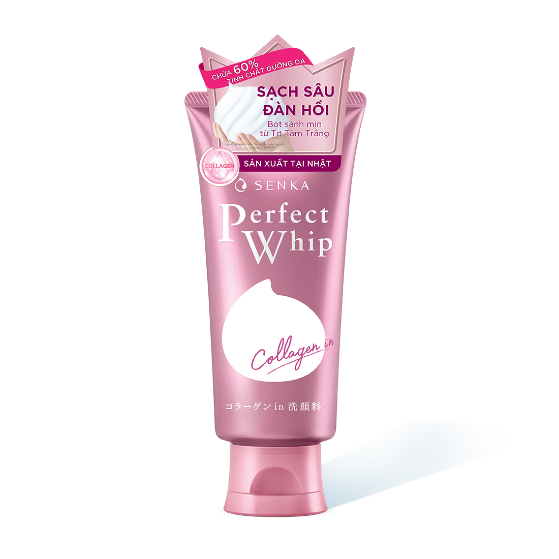 Sữa rửa mặt Senka Perfect Whip Collagen In (120g)