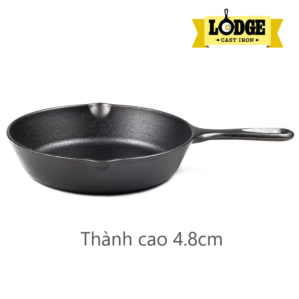 [Chính hãng LOGDE - MỸ] Chảo gang đúc chính hãng Lodge 20.3 cm - L5SK3. Chảo dùng nướng, chiên, xào, áp chảo thực phẩm