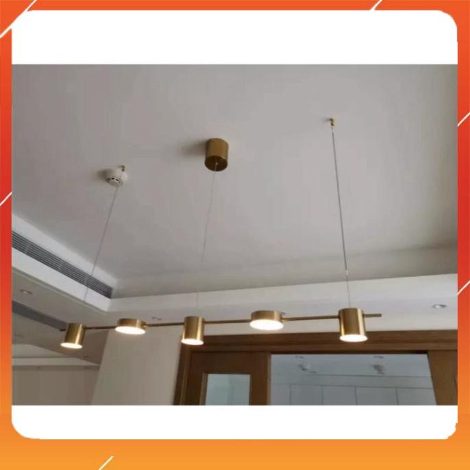 Đèn thả bàn ăn thân mạ vàng đẹp tích hợp led, đèn thả decor phong cách Bắc Âu, đèn thả quầy bar, đèn quán cà phê