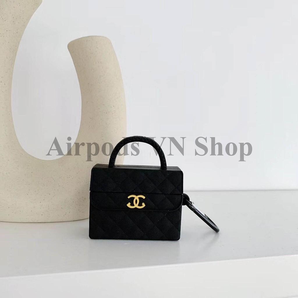 Ốp case Airpods 1/2, Airpods Pro túi gucci đen sang trọng silicon cao cấp