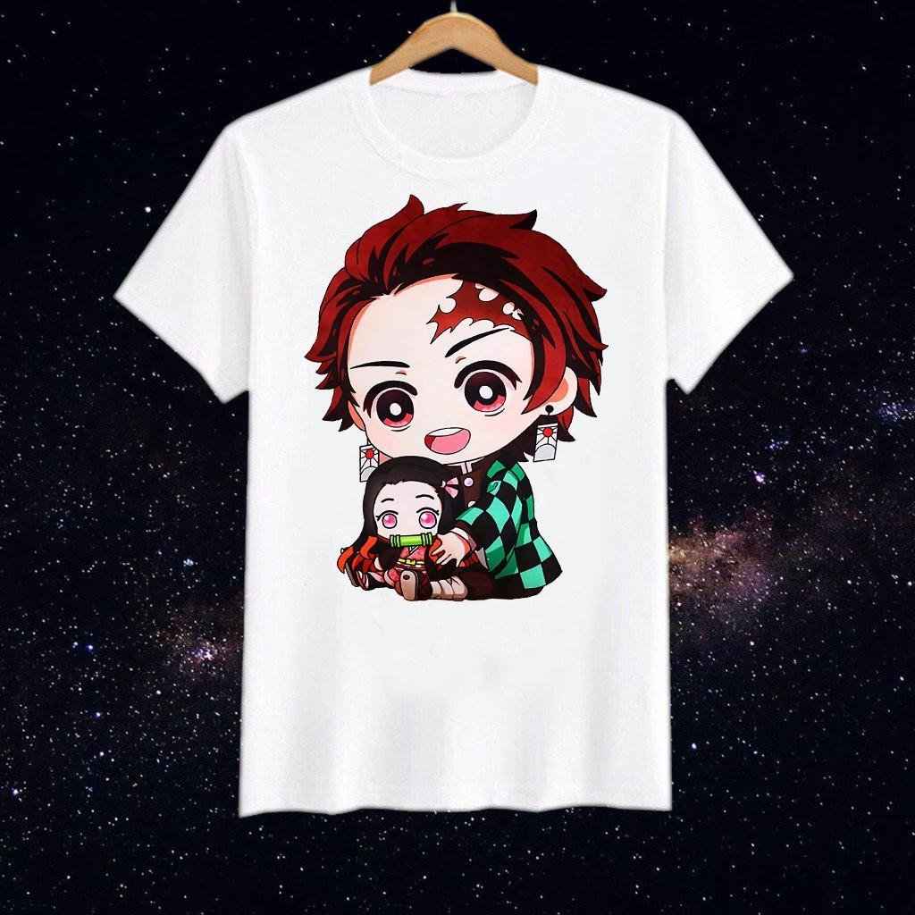 Áo thun in hình áo anime manga Kimetsu no Yaiba nhiều mẫu Agatsuma Zenitsu Nezuko Tanjirou Tomioka Giyuu.... giá rẻ cực
