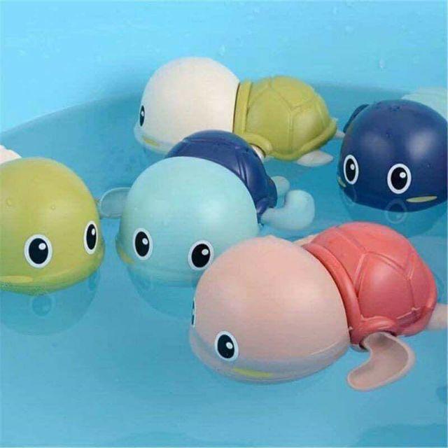 Rùa bơi thả bồn tắm cho bé - Rùa thả hồ bơi chạy cót mini làm đồ chơi cho bé khi tắm - Có ba màu cho bé Trai và Gái