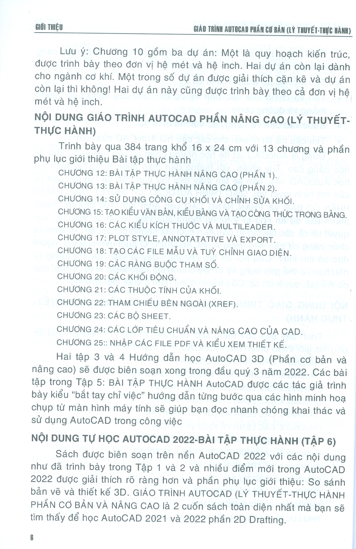 GIÁO TRÌNH AUTOCAD - PHẦN CƠ BẢN (Lý Thuyết - Thực hành) (Dùng cho các phiên bản Autocad 2022, 2021)