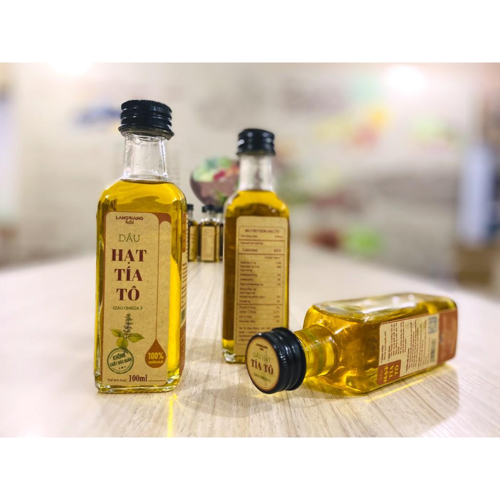 Dầu hạt tía tô Langbiang Food, 100ml, chai