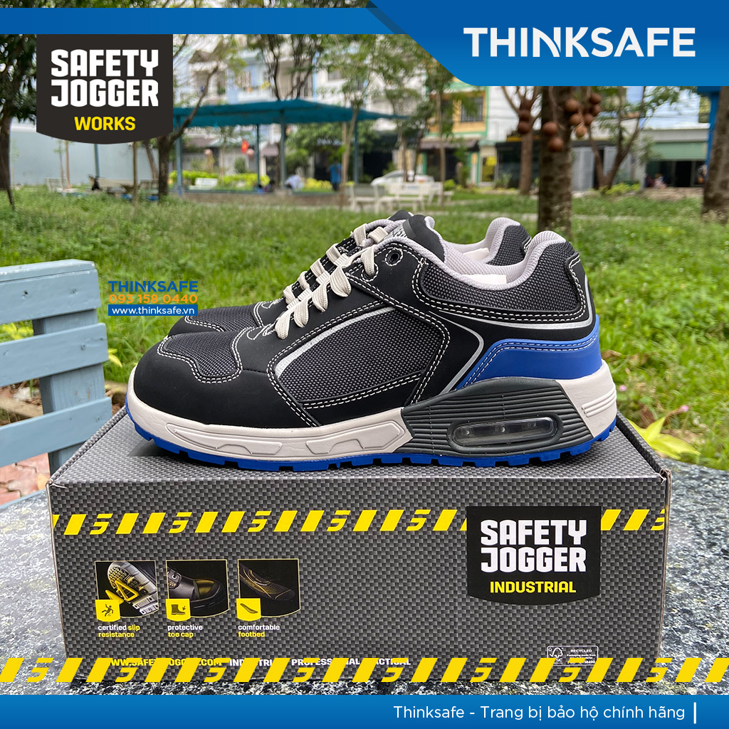 Giày bảo hộ siêu nhẹ Safety Jogger , giày bảo hộ chính hãng cao cấp, thiết kế thể thao, đẹp, giày chống đinh, đi công trường, công trình - Giày bảo hộ lao động Raptor S1P