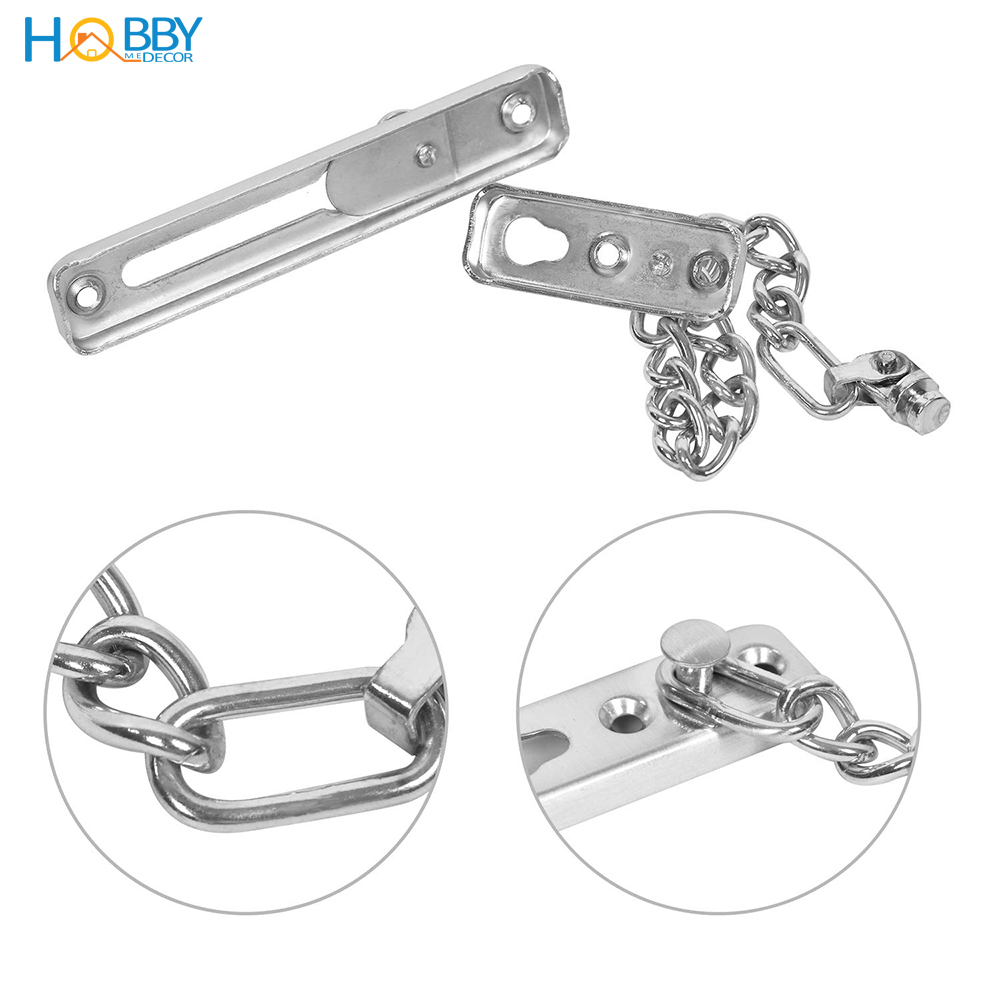 Chốt cửa dây xích an toàn inox 304 gắn cửa HOBBY Home Decor KLC1 bảo vệ phòng cho chung cư phòng ngủ không rỉ sét