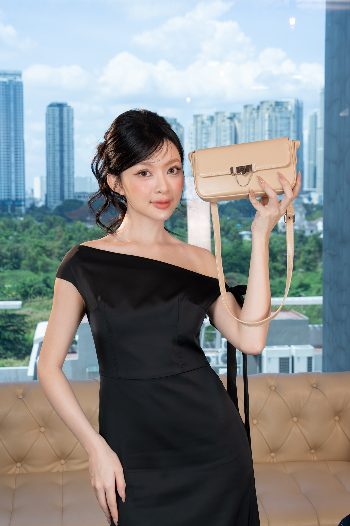 Túi Yuumy ( Thời trang nữ dáng hộp hiện đại size 22 - Túi đeo chéo da Smooth YN298 )