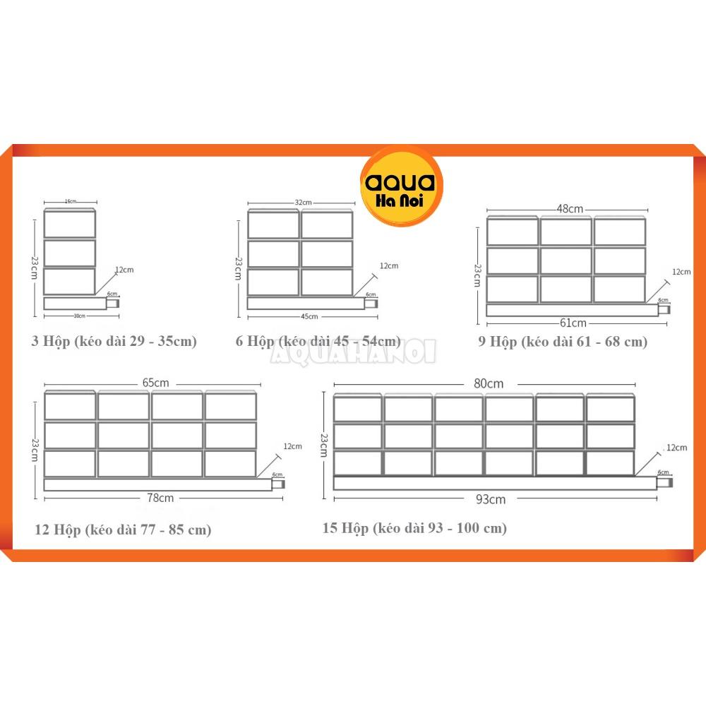 Bộ lọc dàn mưa mica 3 tầng các kích cỡ 30/45/60/90cm - dễ dàng tháo lắp vệ sinh