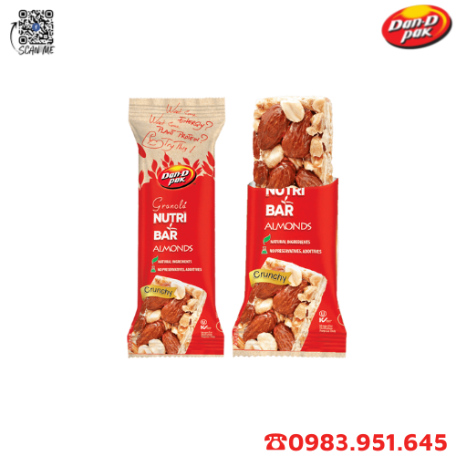 Combo 5 Thanh Granola Hạnh Nhân 30g Dan D Pak