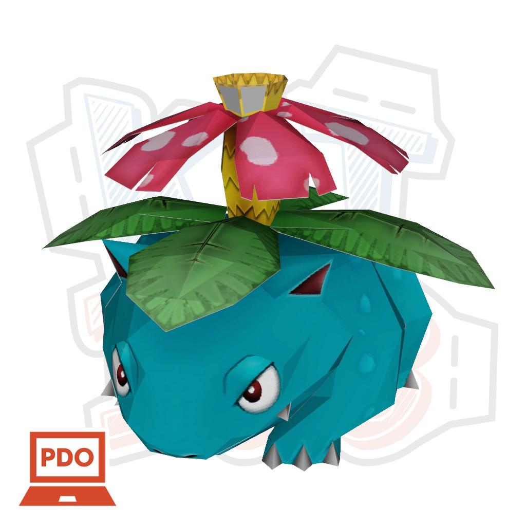 Mô hình giấy Anime Game Pokemon Venusaur