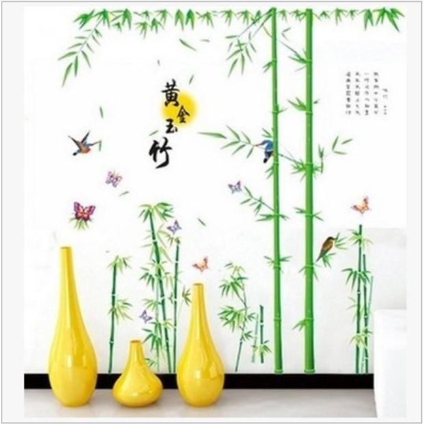 Decal dán tường 2 cây tre