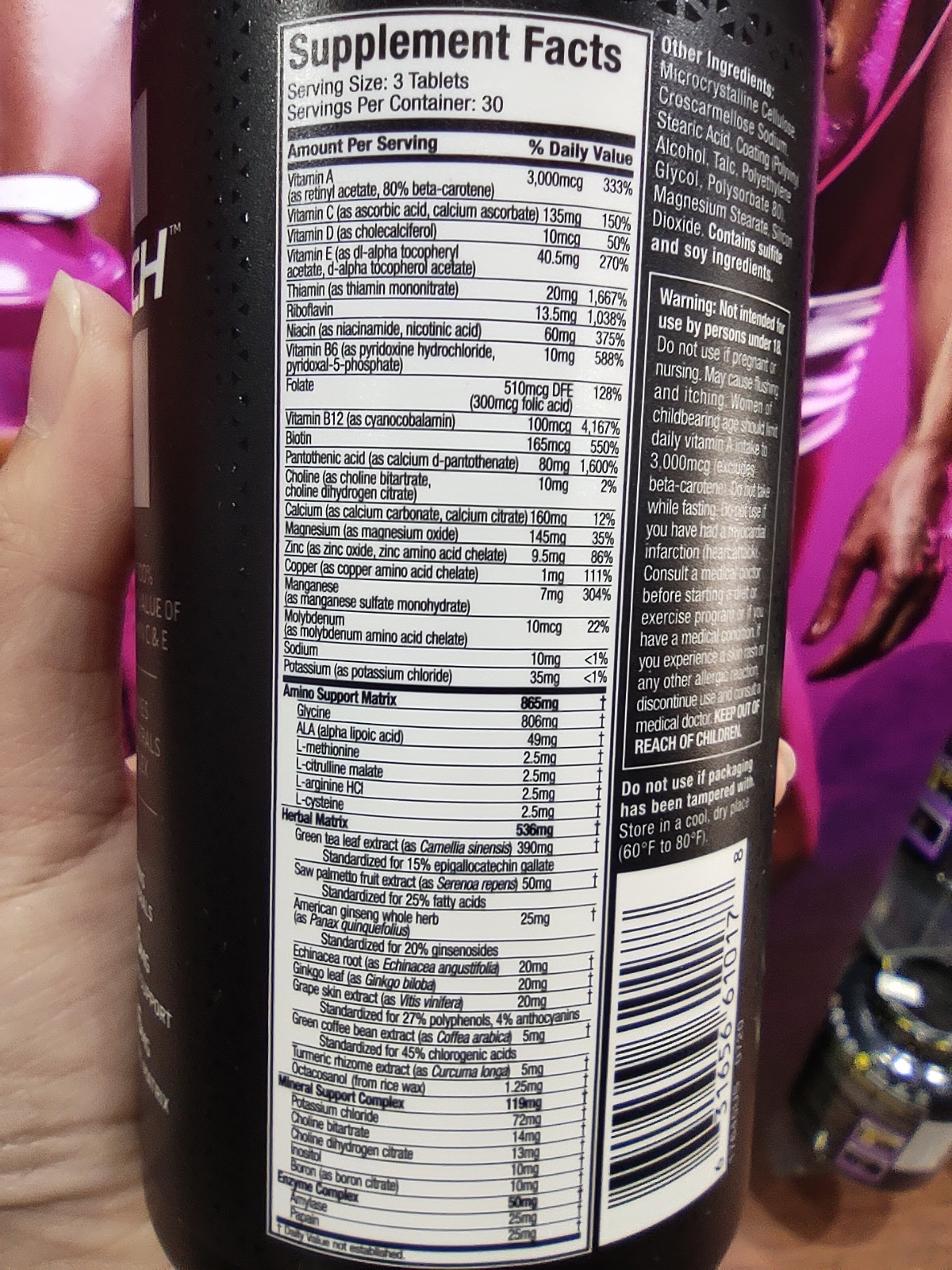 Vitamin Tổng hợp PLATINUM MULTI VITAMIN cung cấp 20 loại Vitamin và khoáng chất - Hàng Chính Hãng Muscletech USA