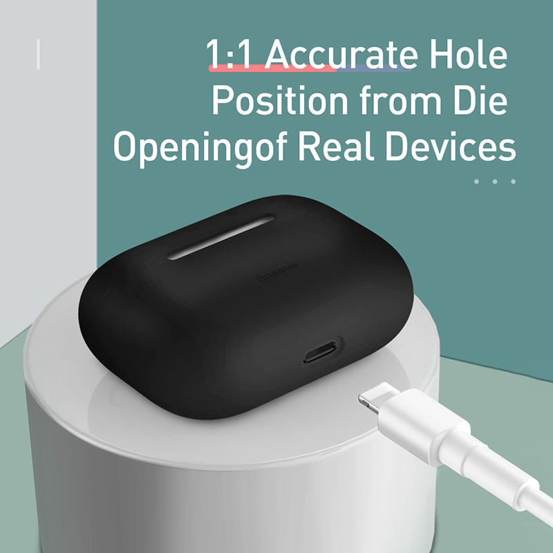 Bao case chống sốc silicon siêu mỏng cho tai nghe Apple Airpods Pro hiệu Baseus Super Thin (Mỏng 0.8mm, bảo vệ toàn diện, vật liệu cao cấp) - Hàng nhập khẩu