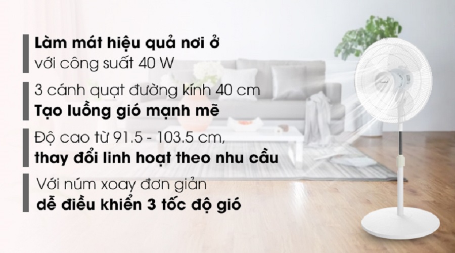 Quạt lửng Comfee CF-FF4019VFW - Hàng chính hãng