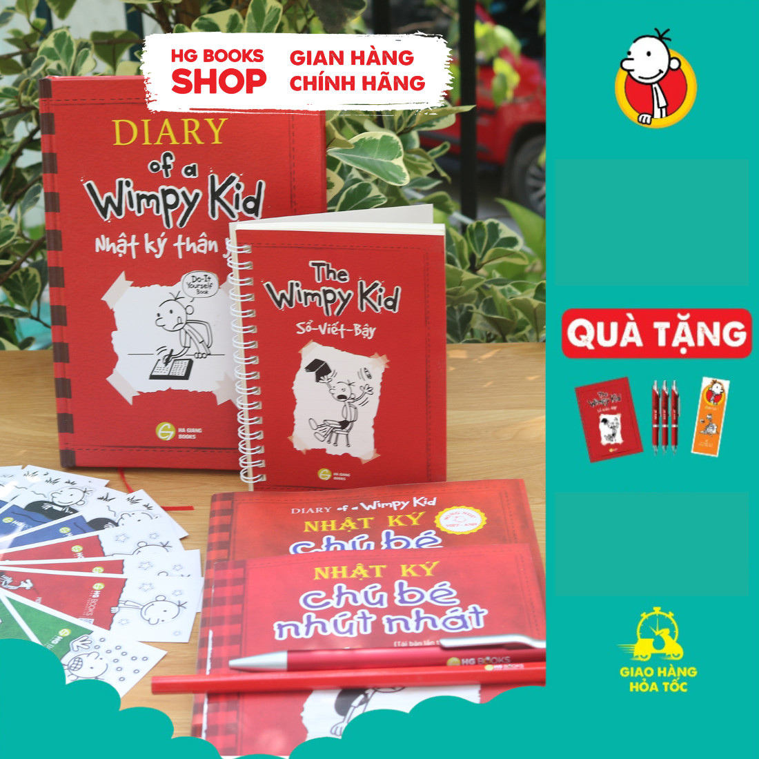 Combo sổ lò xo và bút bi Nhật ký chú bé nhút nhát