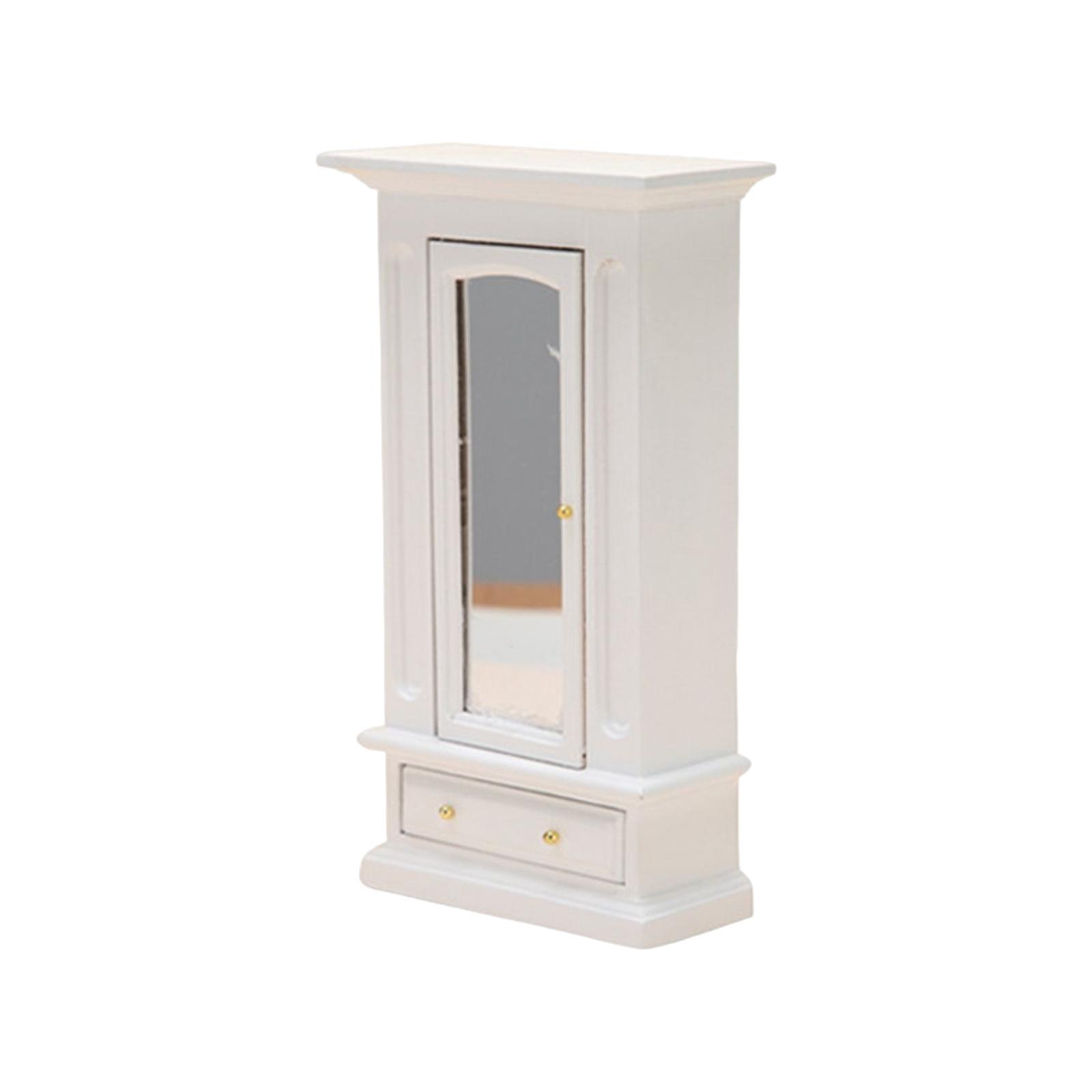 1:12 Dollhouse Wardrobe Storage Stand Model Wooden Model Accessory