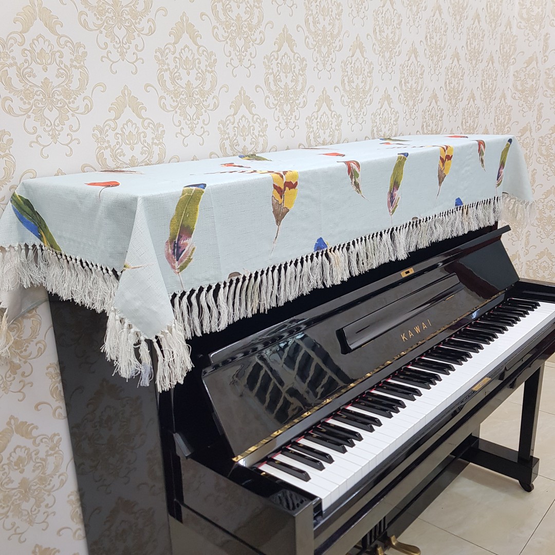 Khăn phủ đàn Piano mẫu xanh long vũ