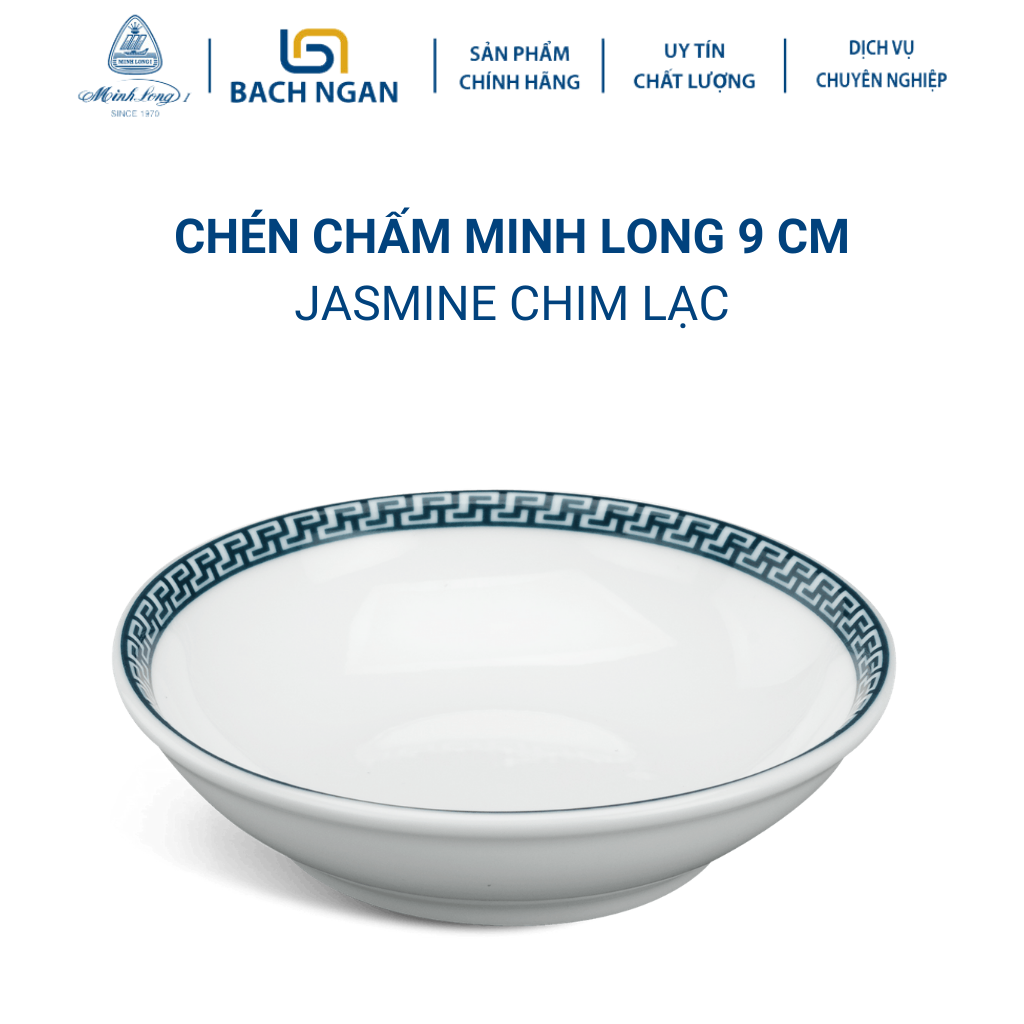 Bộ 10 Chén Chấm Minh Long 9 cm Jasmine Chim Lạc Bằng sứ, Hàng Đẹp, Cao Cấp, Dùng Trong Gia Đình, Đãi Khách, Tặng Quà Tân Gia