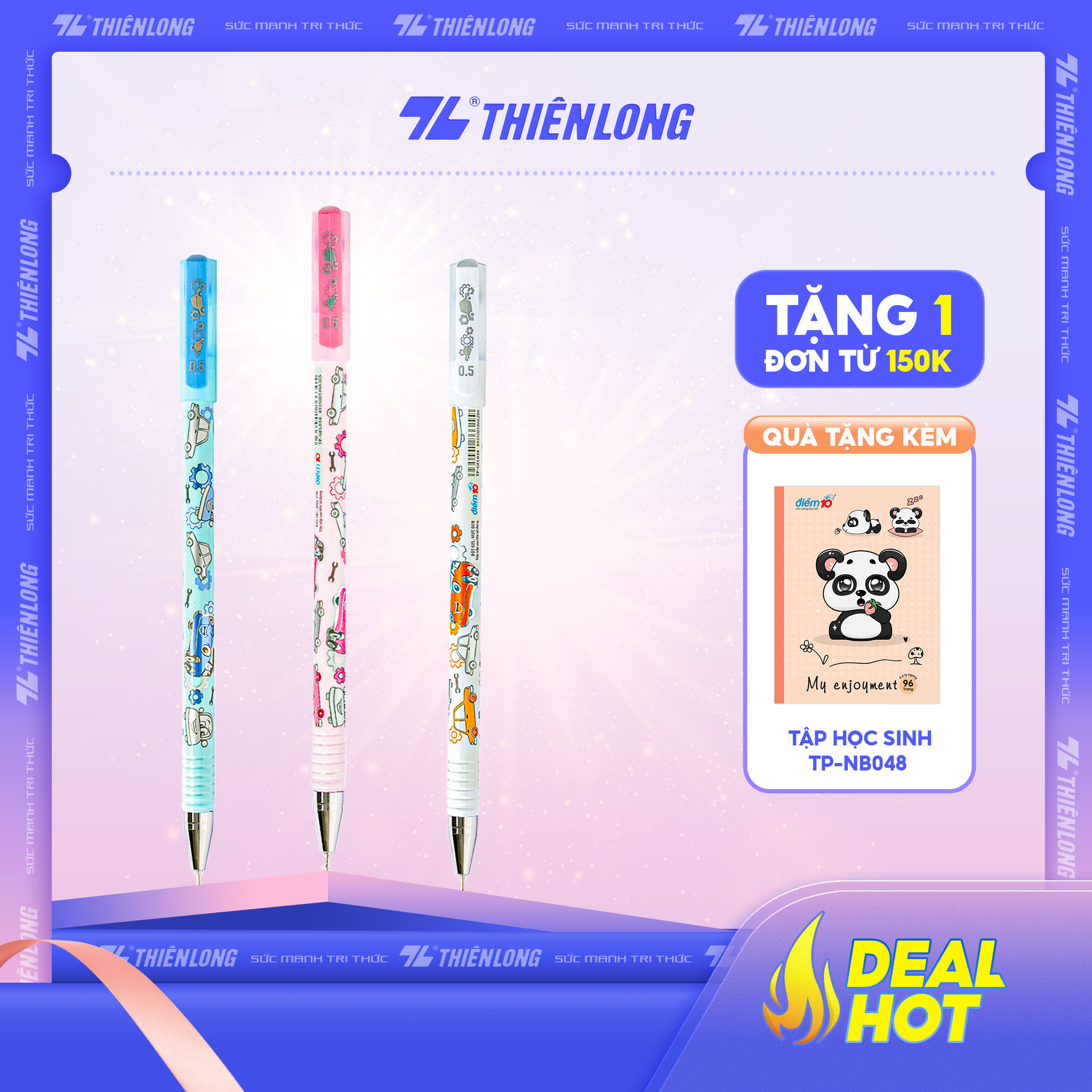 Combo 10 Bút gel Smooth Flowing Gel Ink Thiên Long Điểm 10 TP-GEL038