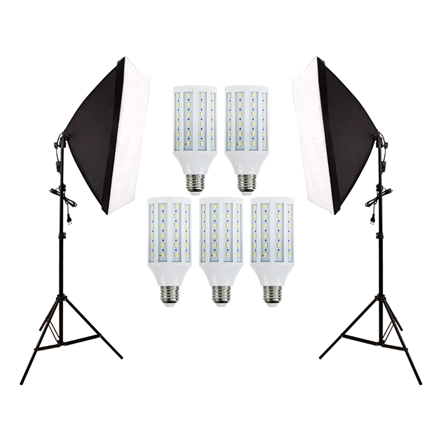 Bộ 2 Đèn 5 Bóng LED360 20w + Softbox 60×90