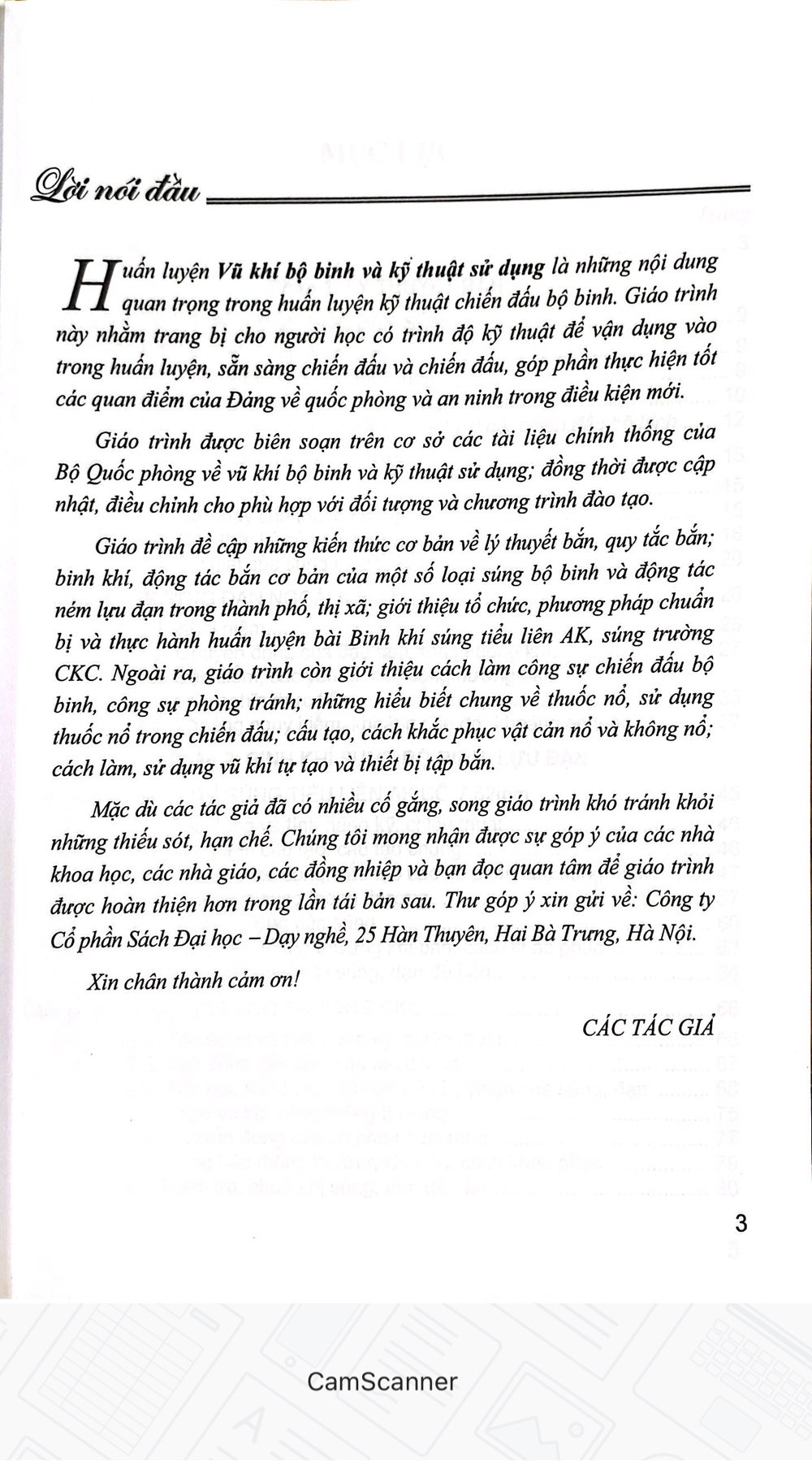 Giáo Trình Vũ Khí Bộ Binh và Kỹ Thuật Sử Dụng - Dùng cho Giáo Viên, Giảng Viên Giáo Dục Quốc Phòng và An Ninh