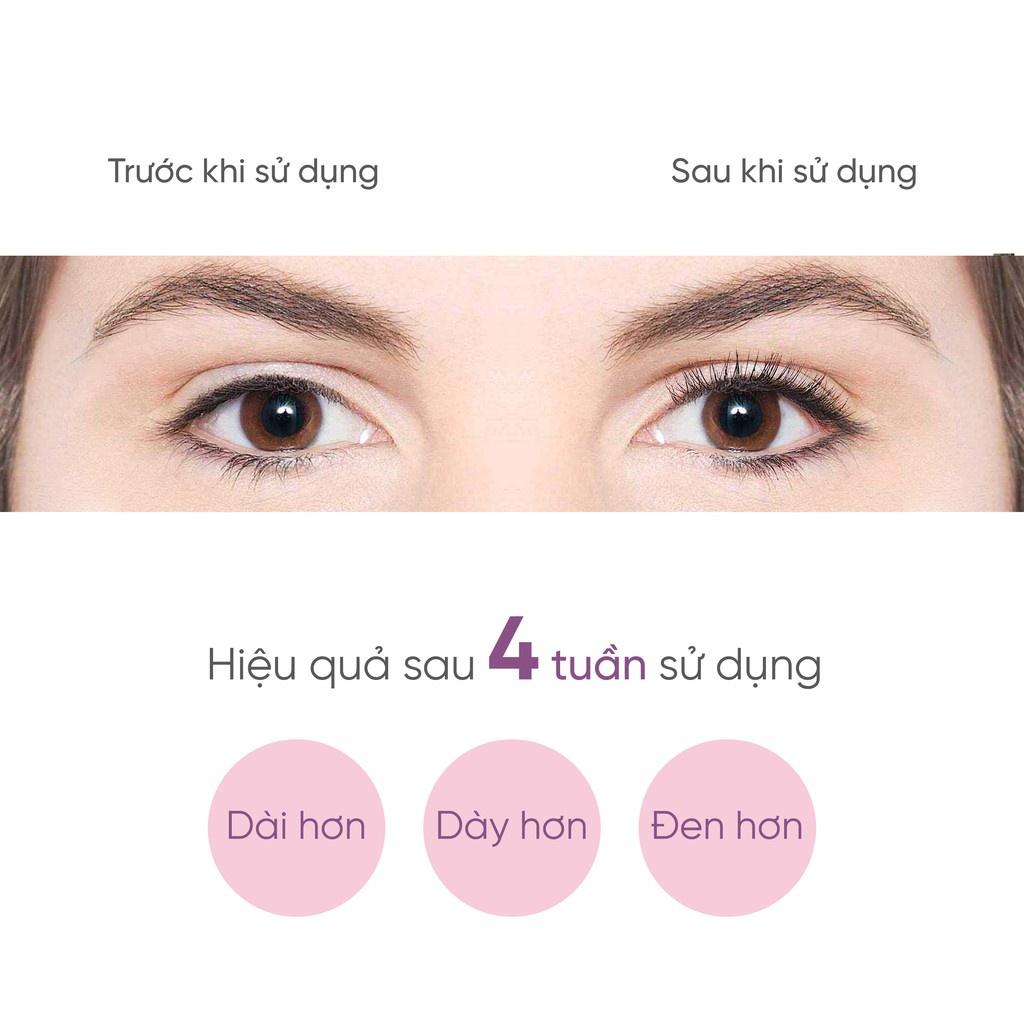 Serum dưỡng mi và mày 2in1 Coboté - Mi dày và dài sau 4 tuần sử dụng
