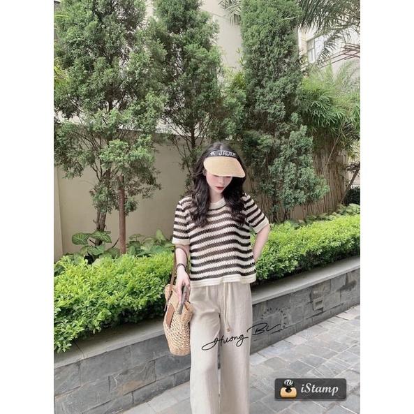 Áo cộc tay len lỗ QC
